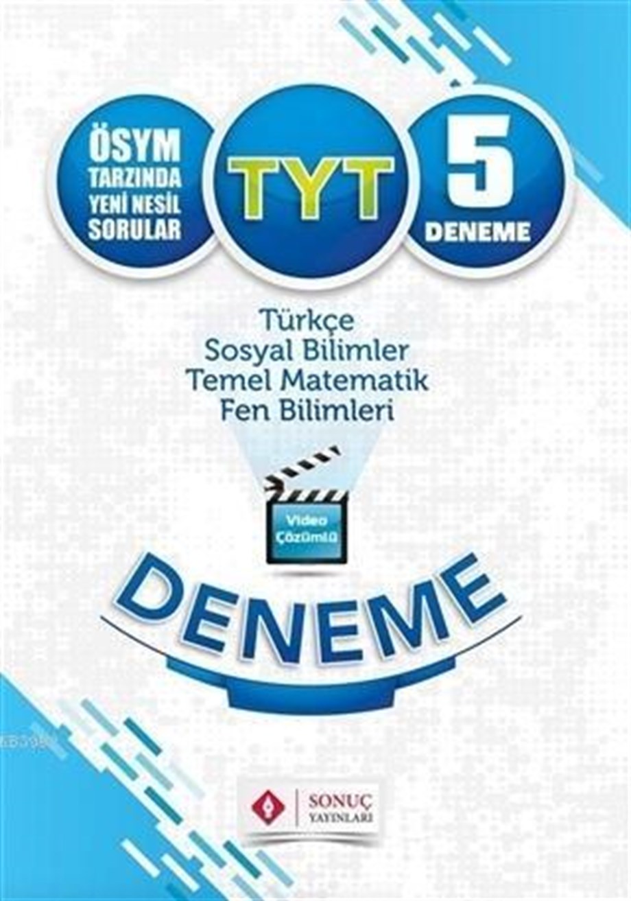 Sonuç Yayınları TYT Video Çözümlü 5 Deneme Karekodlu Sonuç 