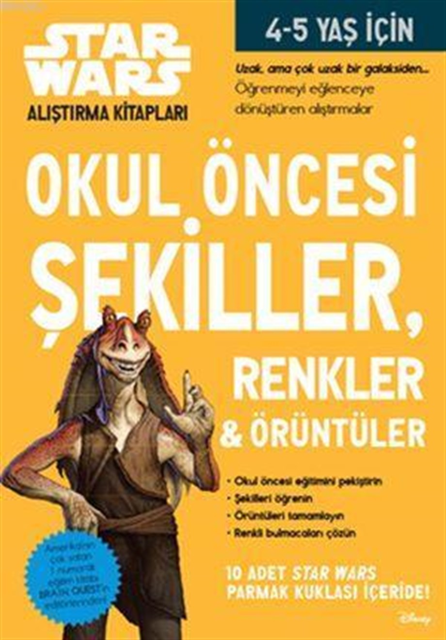 Starwars Alıştırma Kitapları - Okul Öncesi Şekiller Renkler ve Örüntüler (4-5 Yaş)