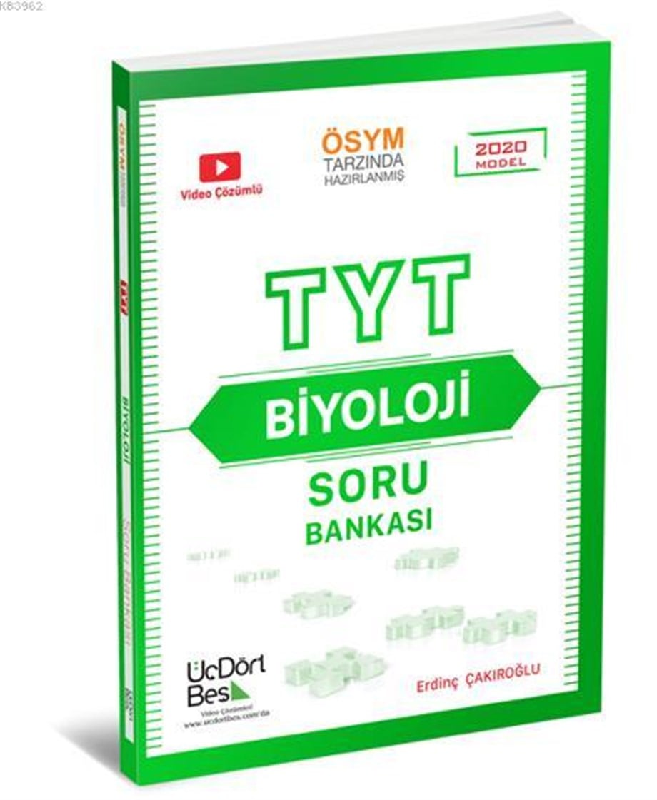 Üç Dört Beş Yayınları TYT Biyoloji Soru Bankası 2020 Model Üç Dört Beş 