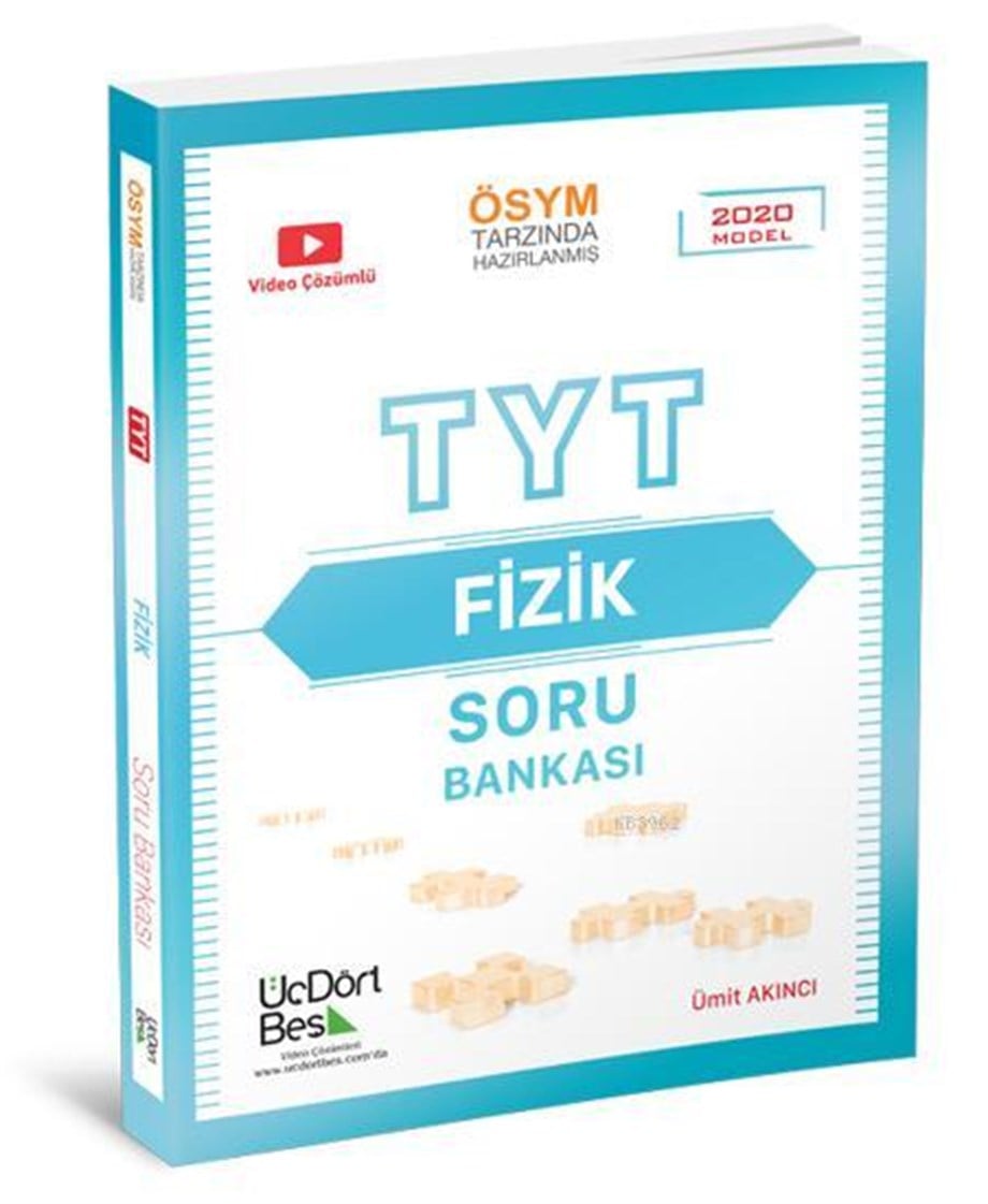 Üç Dört Beş Yayınları TYT Fizik Soru Bankası 2020 Model Üç Dört Beş 