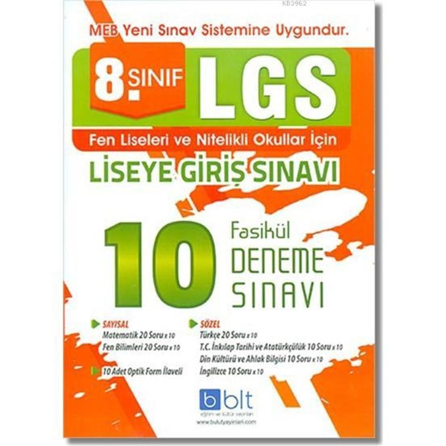 Bulut Yayınları 8. Sınıf LGS 10 Deneme Sınavı Bulut 