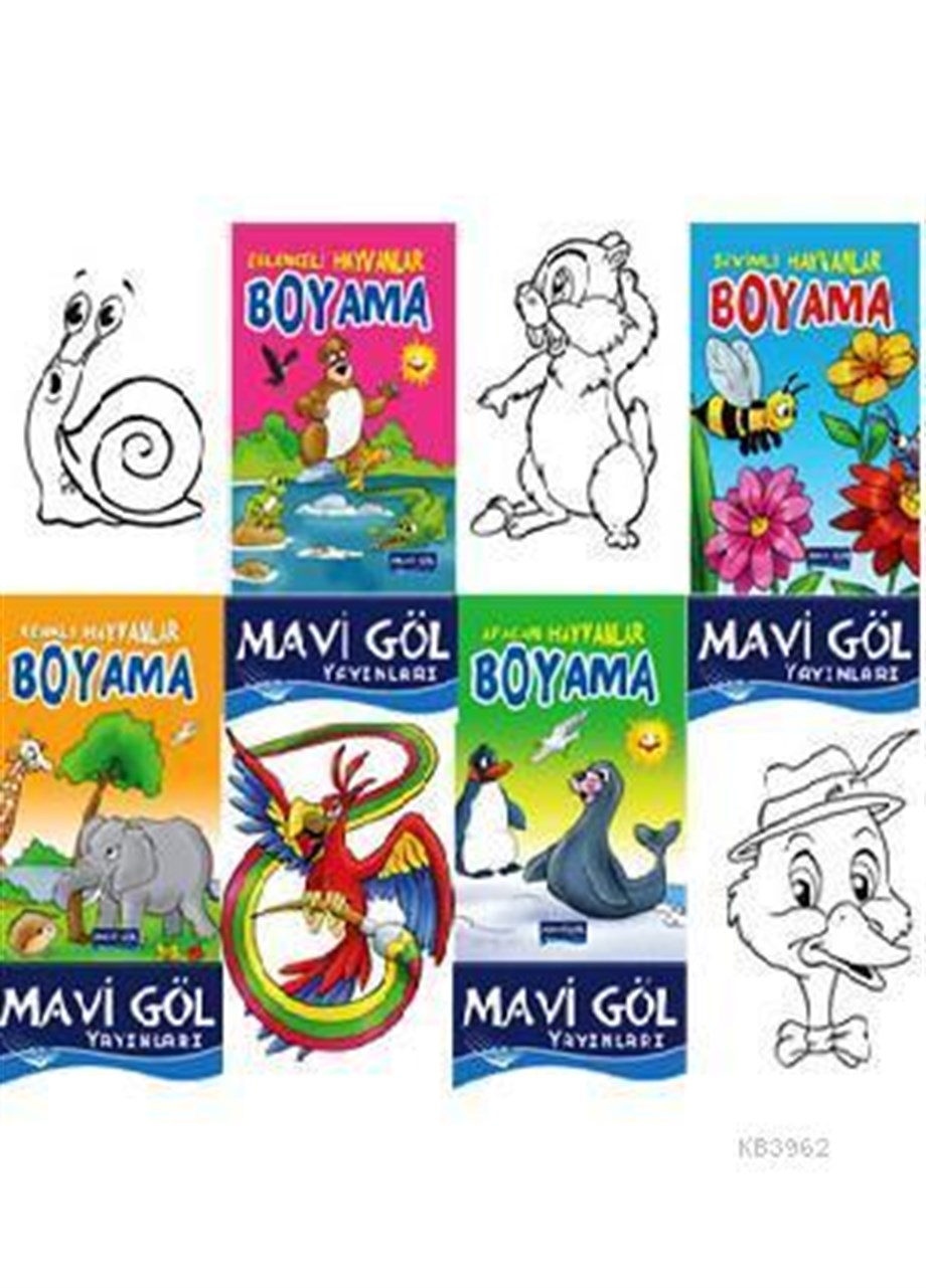 Hayvanlar Boyama (4 Kitap Takım)