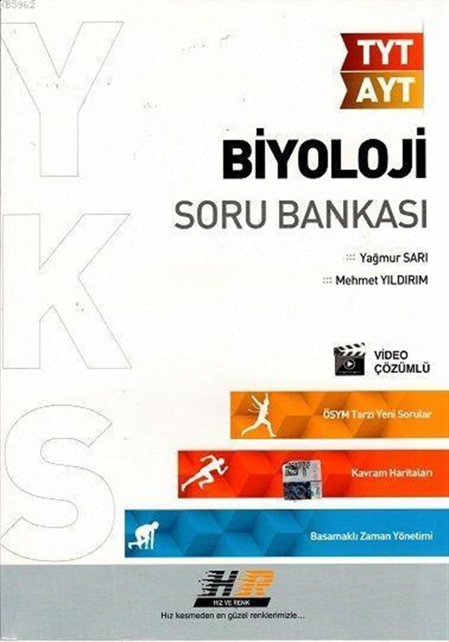 Hız ve Renk Yayınları TYT AYT Biyoloji Soru Bankası Hız ve Renk 