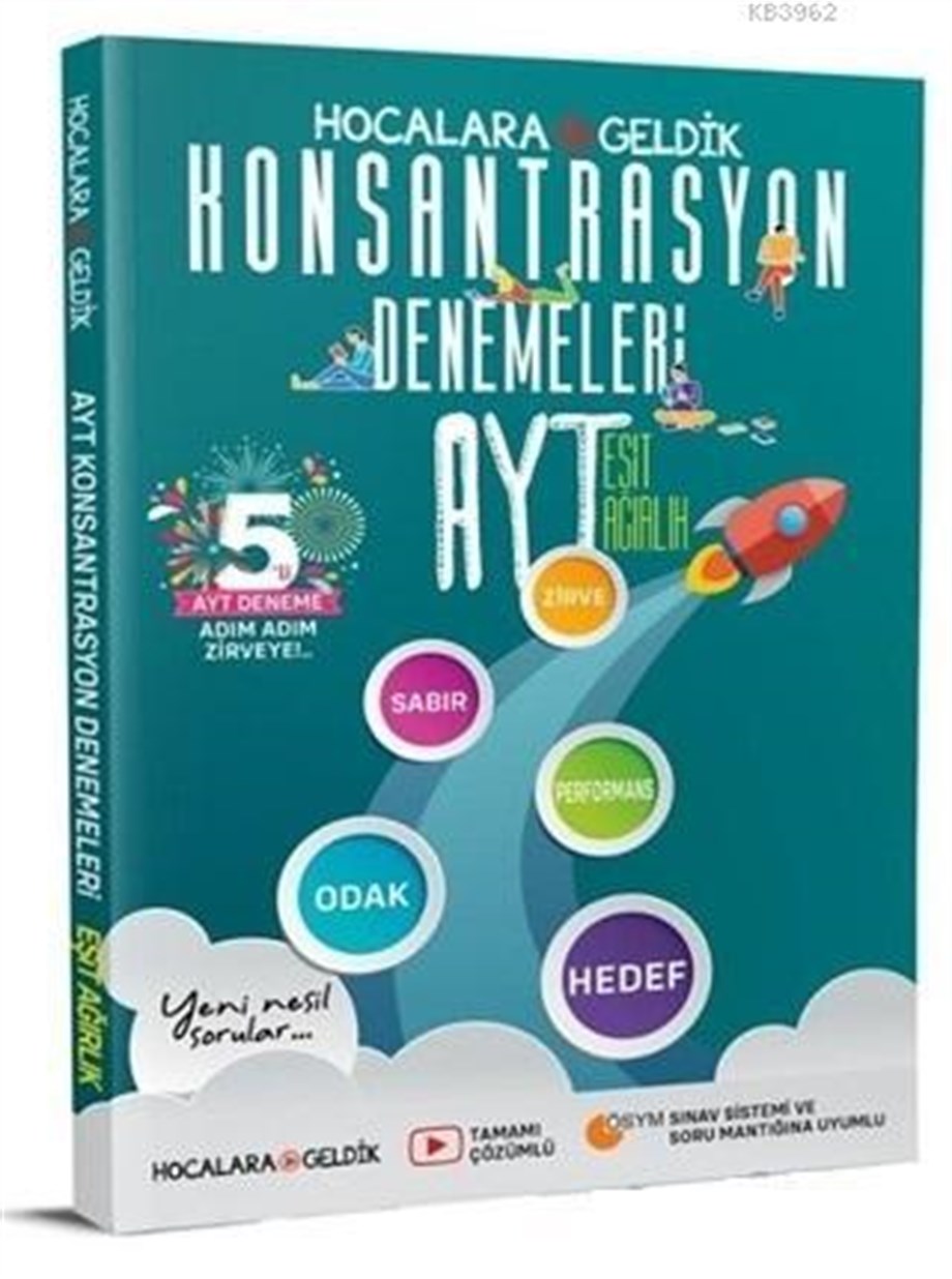 Hocalara Geldik Yayınları AYT Sayısal Konsantrasyon 5 li Denemeleri Hocalara Geldik 