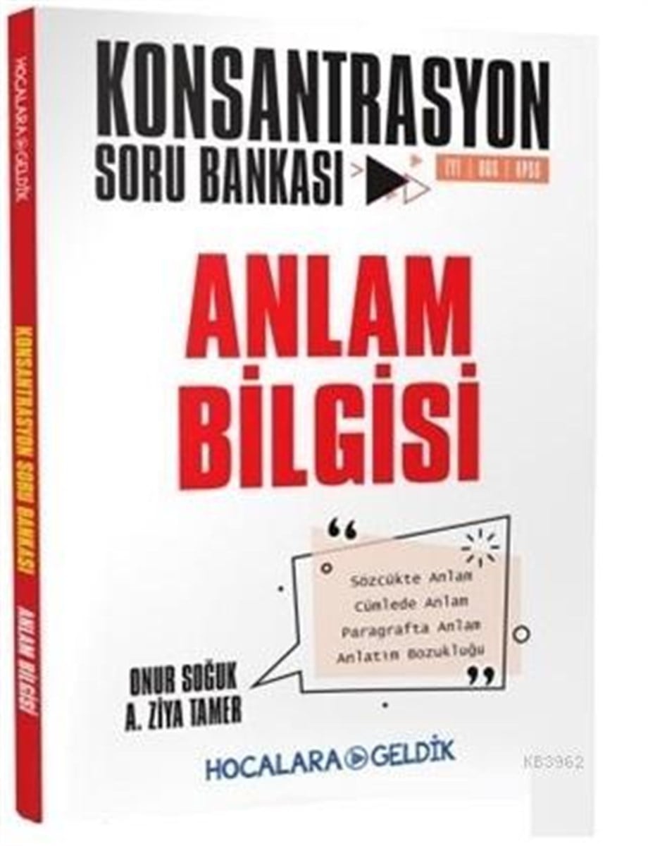 Hocalara Geldik Yayınları TYT DGS KPSS Anlam Bilgisi Konsantrasyon Soru Bankası Hocala