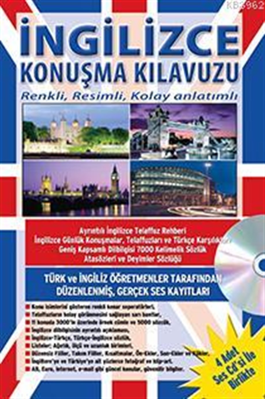 İngilizce Konuşma Kılavuzu Dilbilgisi-Sözlük (1 Konuşma Kılavuzu, 4 Cd)