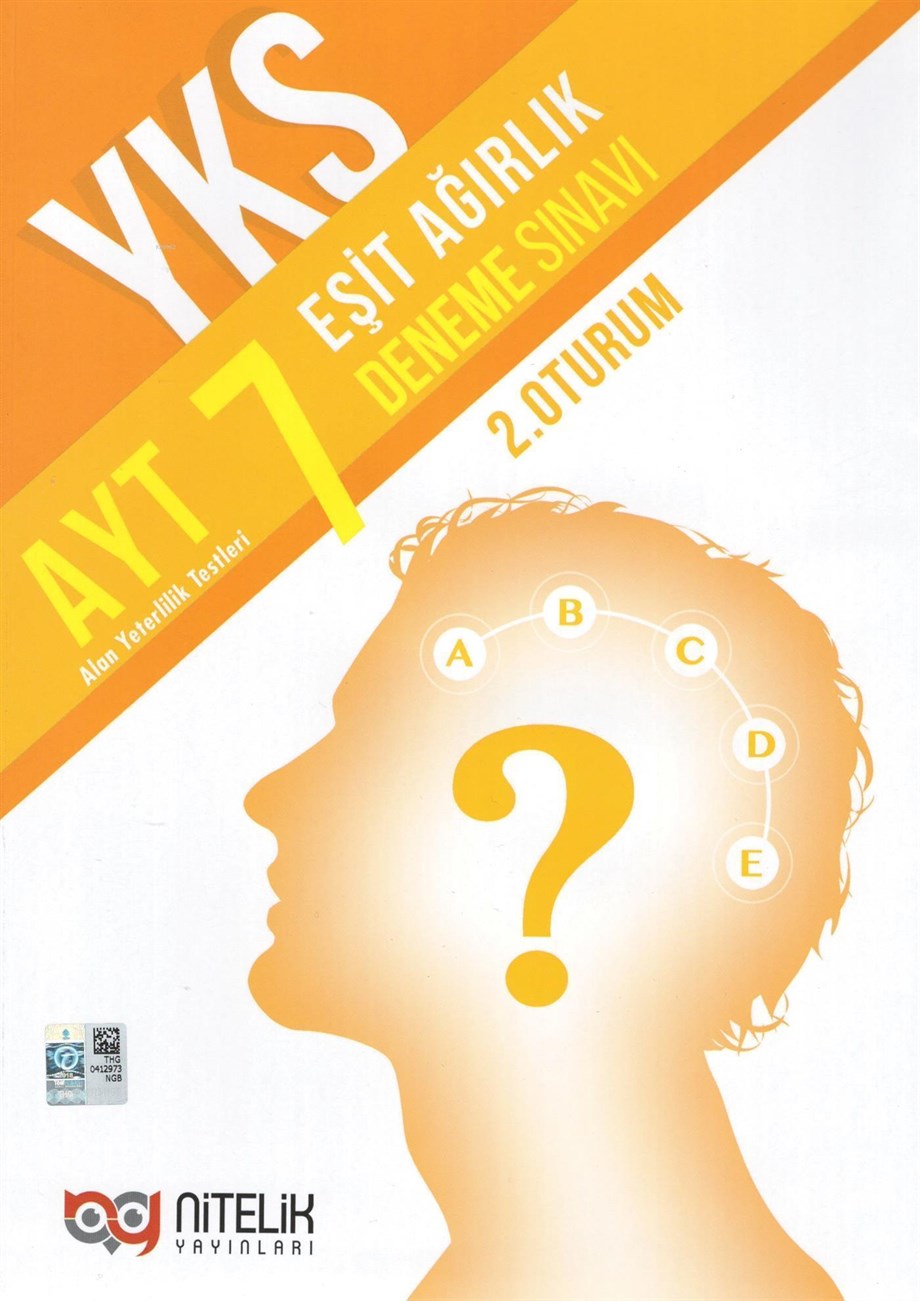 Nitelik Yayınları AYT Eşit Ağırlık 7 Deneme Sınavı Nitelik 
