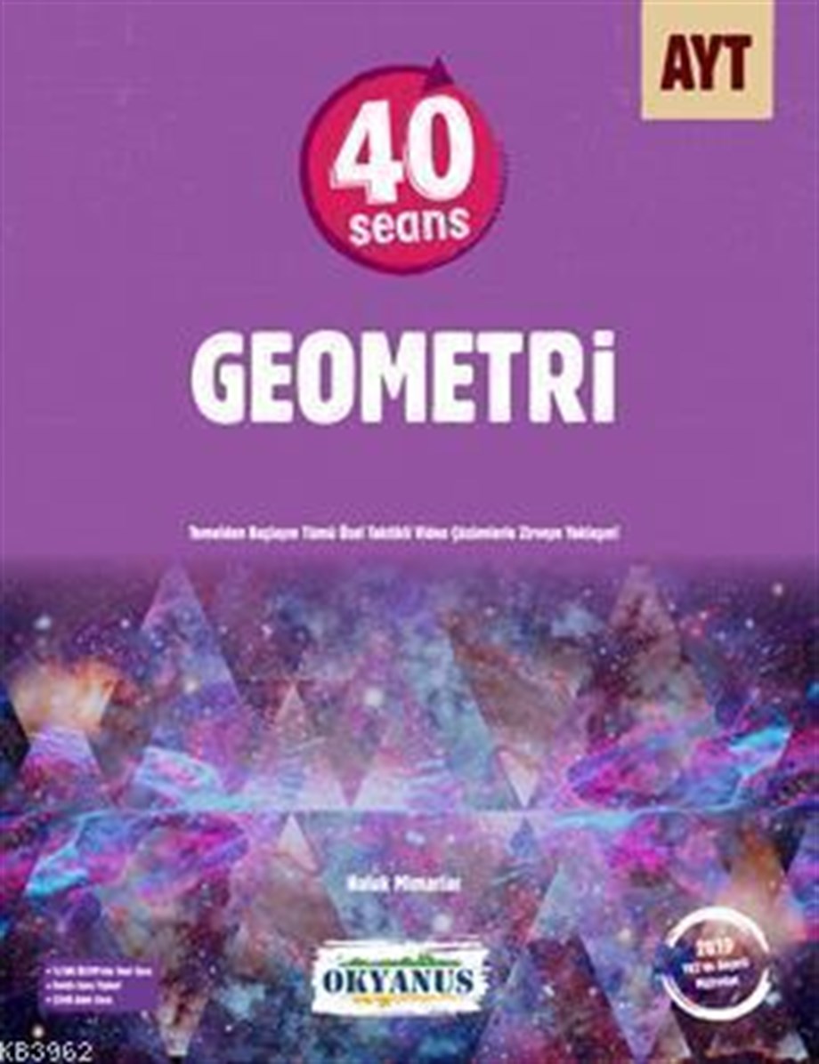 Okyanus Yayınları AYT 40 Seans Geometri Soru Bankası Okyanus Y
