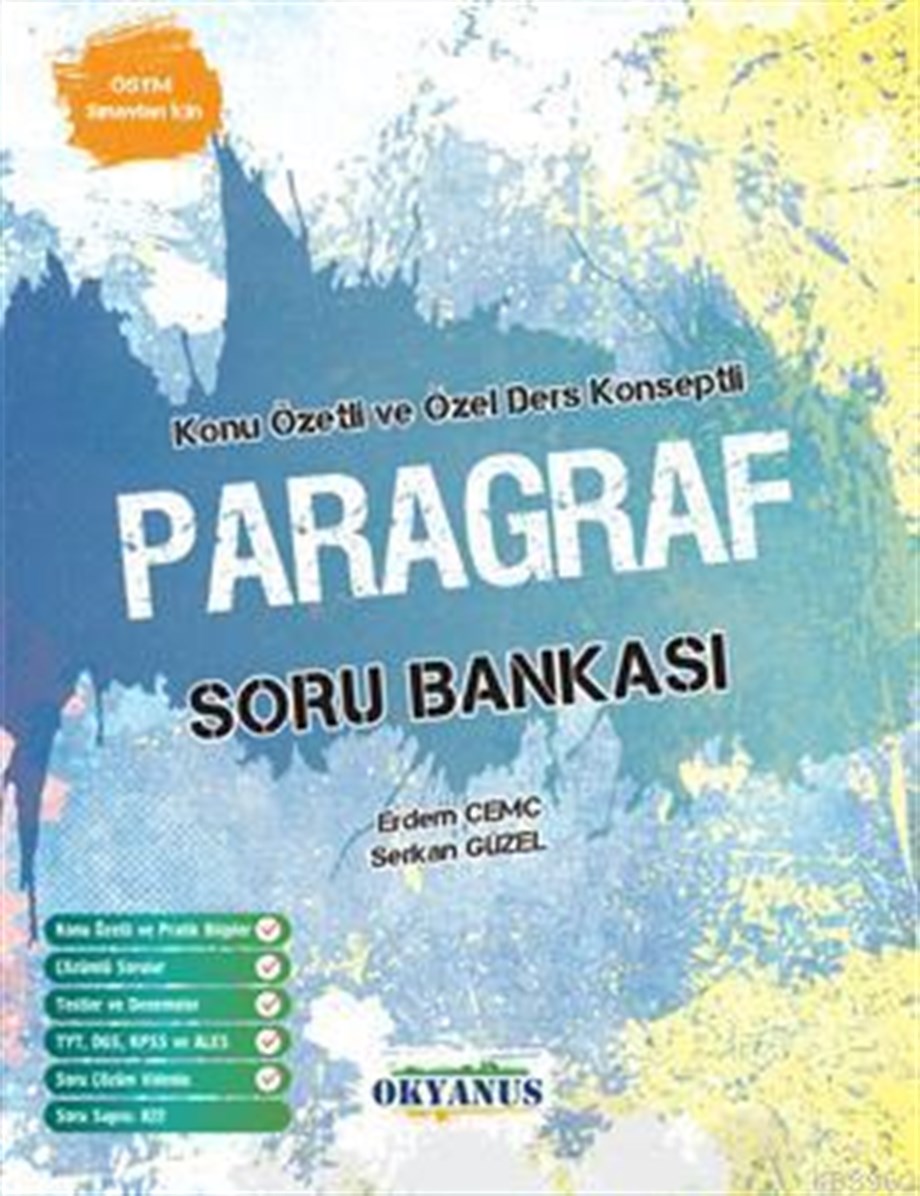 Okyanus Yayınları YKS Paragraf Özel Ders Konseptli Konu Özetli Soru Bankası Okyanus Y