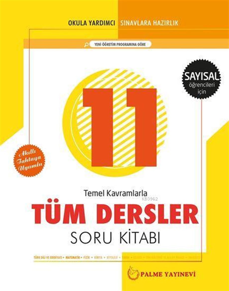 Palme Yayınları 11. Sınıf Tüm Dersler Soru Kitabı (Sayısal) Palme 