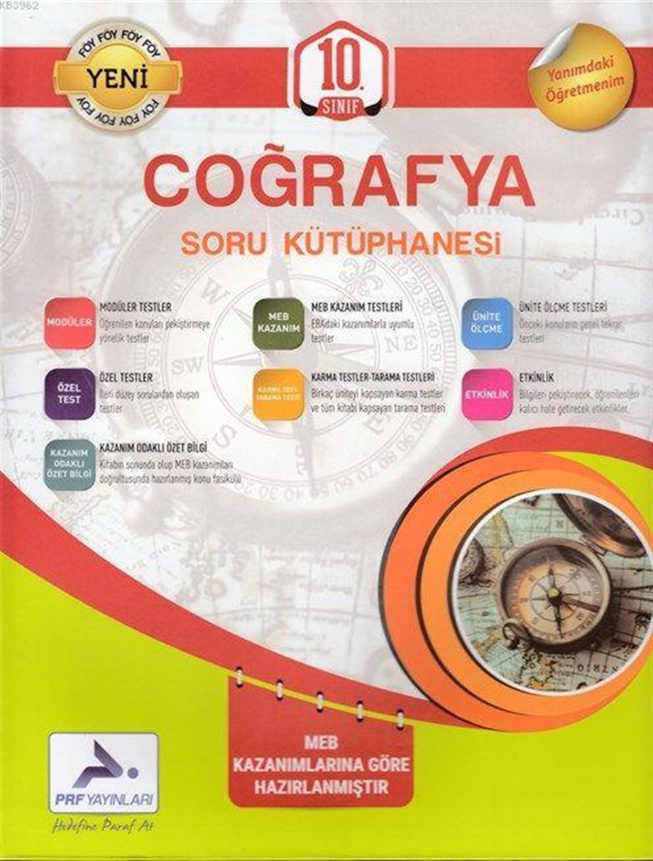 Paraf Yayınları 10. Sınıf Coğrafya Soru Kütüphanesi Paraf 