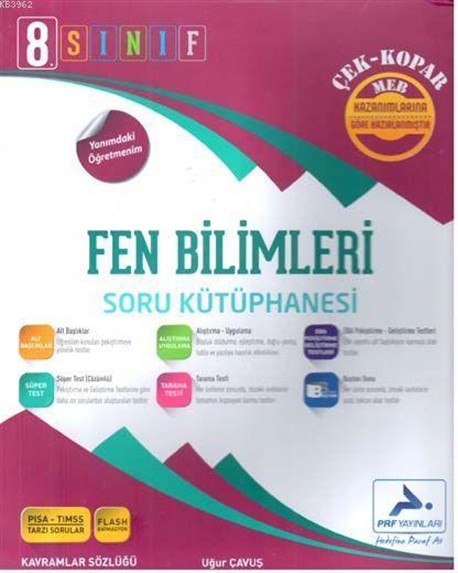 Paraf Yayınları 8. Sınıf LGS Fen Bilimleri Soru Kütüphanesi Çek Kopar Paraf 