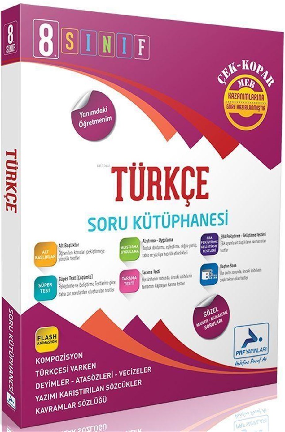 Paraf Yayınları 8. Sınıf LGS Türkçe Soru Kütüphanesi Paraf 