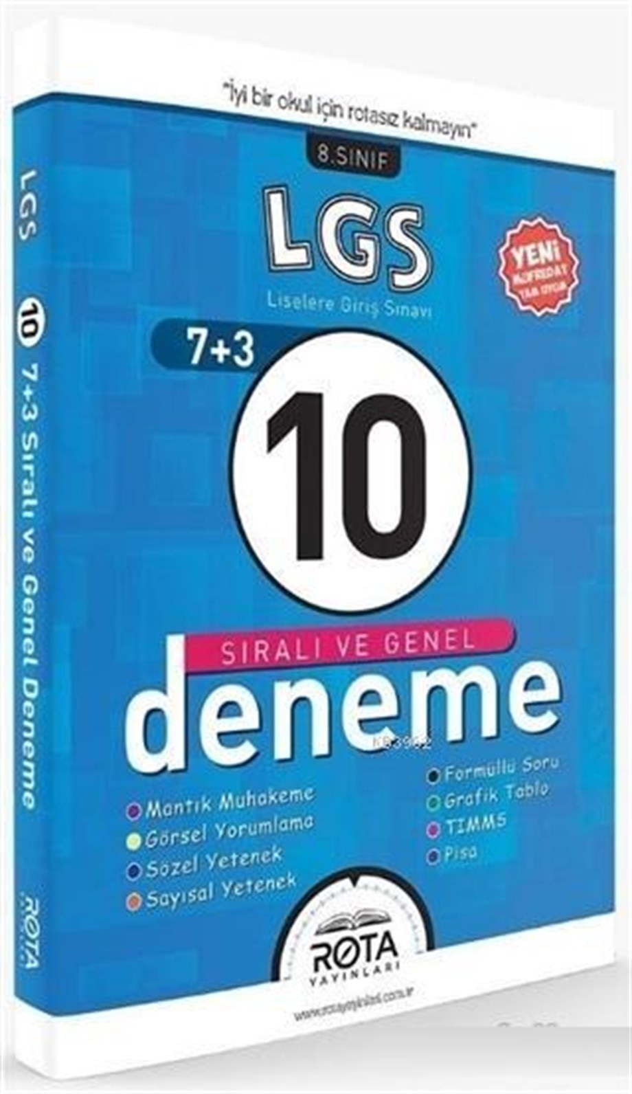 Rota Yayınları 8. Sınıf LGS 7 Sıralı + 3 Genel Deneme Sınavı RTY Rota 