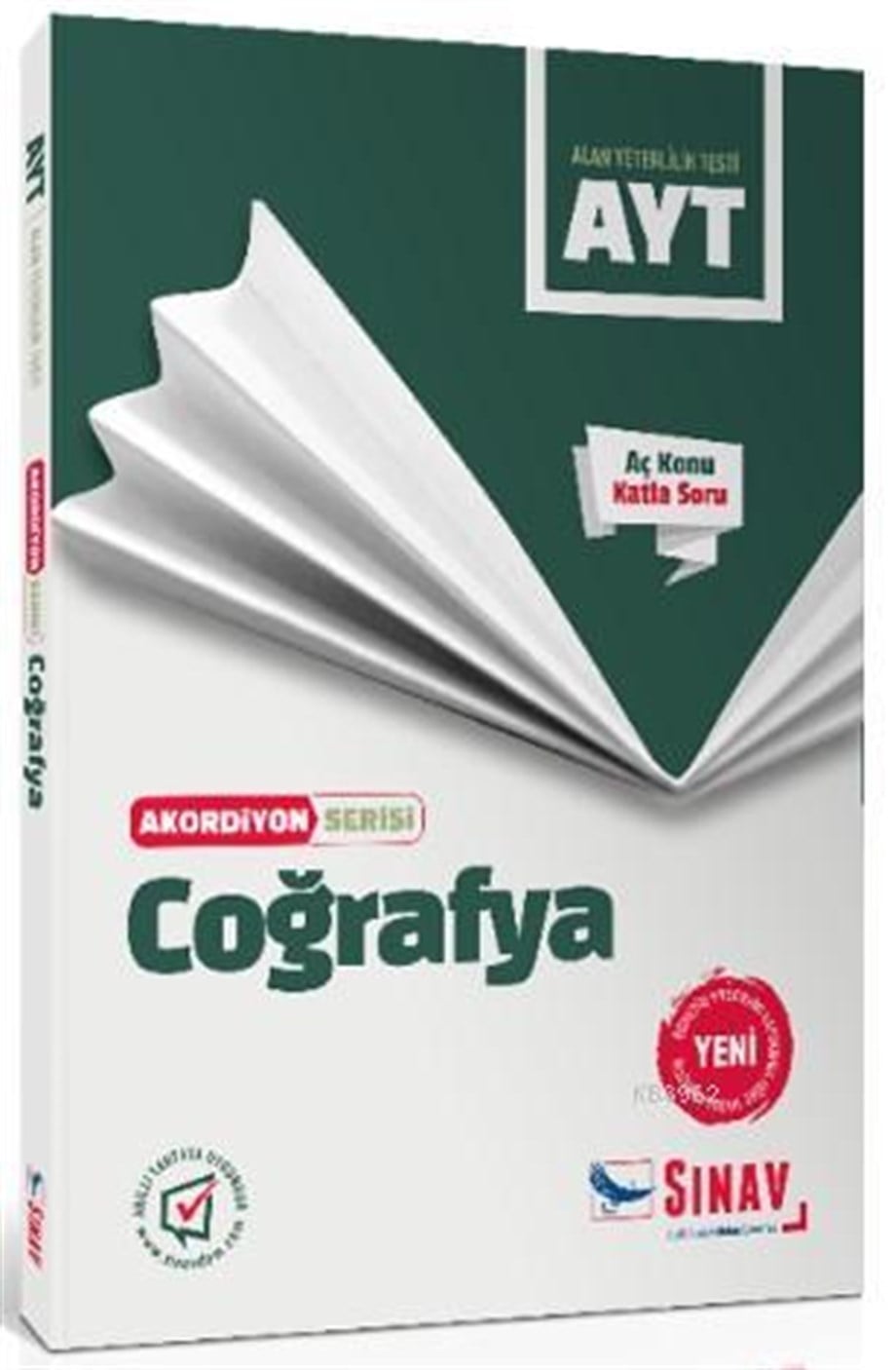 Sınav Dergisi Yayınları AYT Coğrafya Akordiyon Serisi Aç Konu Katla Soru Sınav Dergisi 