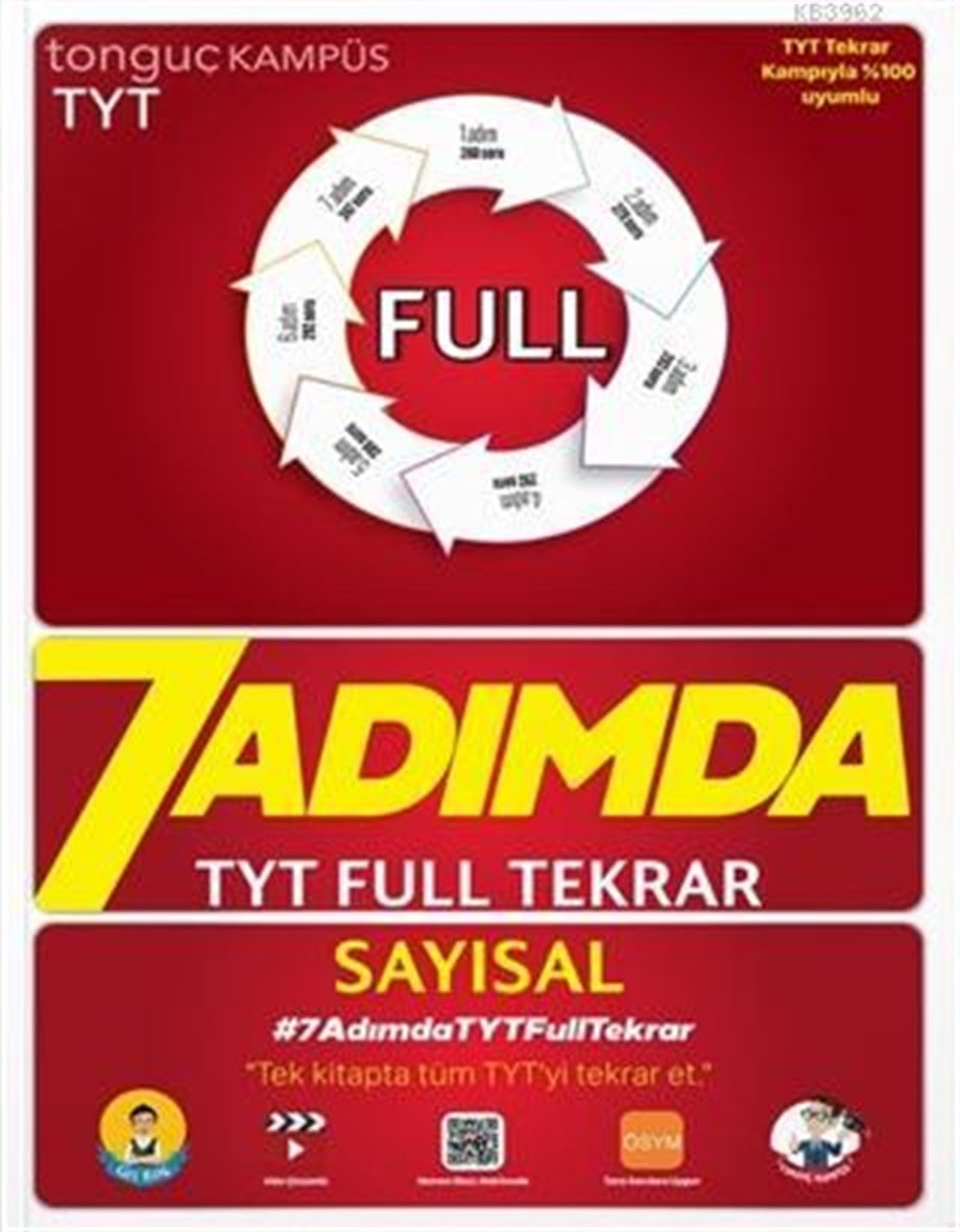 Tonguç Akademi 7 Adımda TYT Full Tekrar Soru Bankası-Sayısal