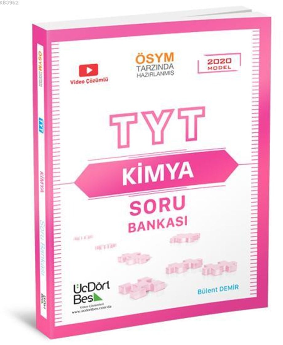 Üç Dört Beş Yayınları TYT Kimya Soru Bankası 2020 Model Üç Dört Beş 