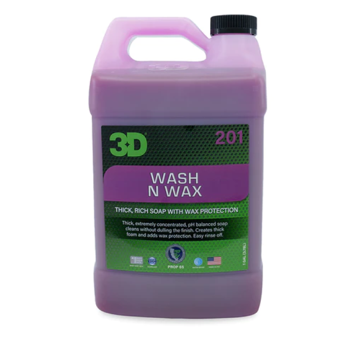  3D Wash N Wax Cilalı Oto Yıkama Şampuanı 1/128 Konsantre 3.79LT