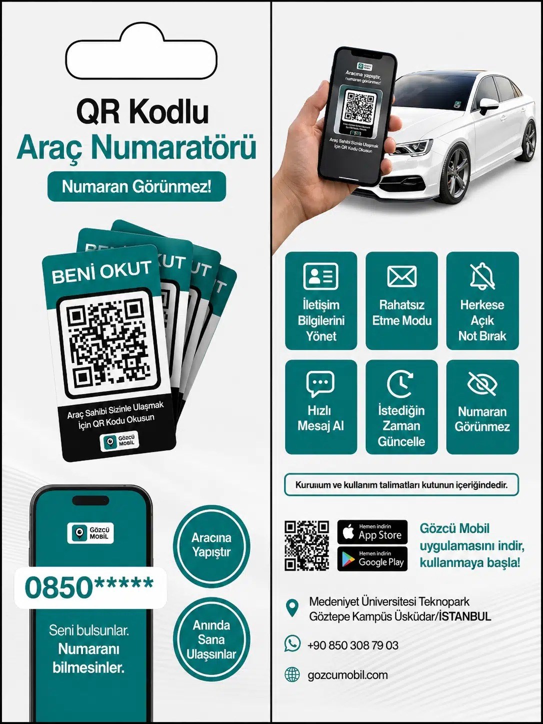Gözcü QR Kodlu Araç Numaratörü