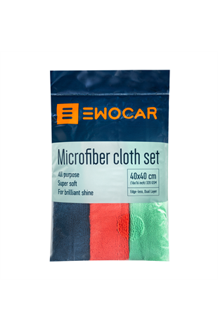 EWOCAR 3'lü Mikrofiber Bez Seti