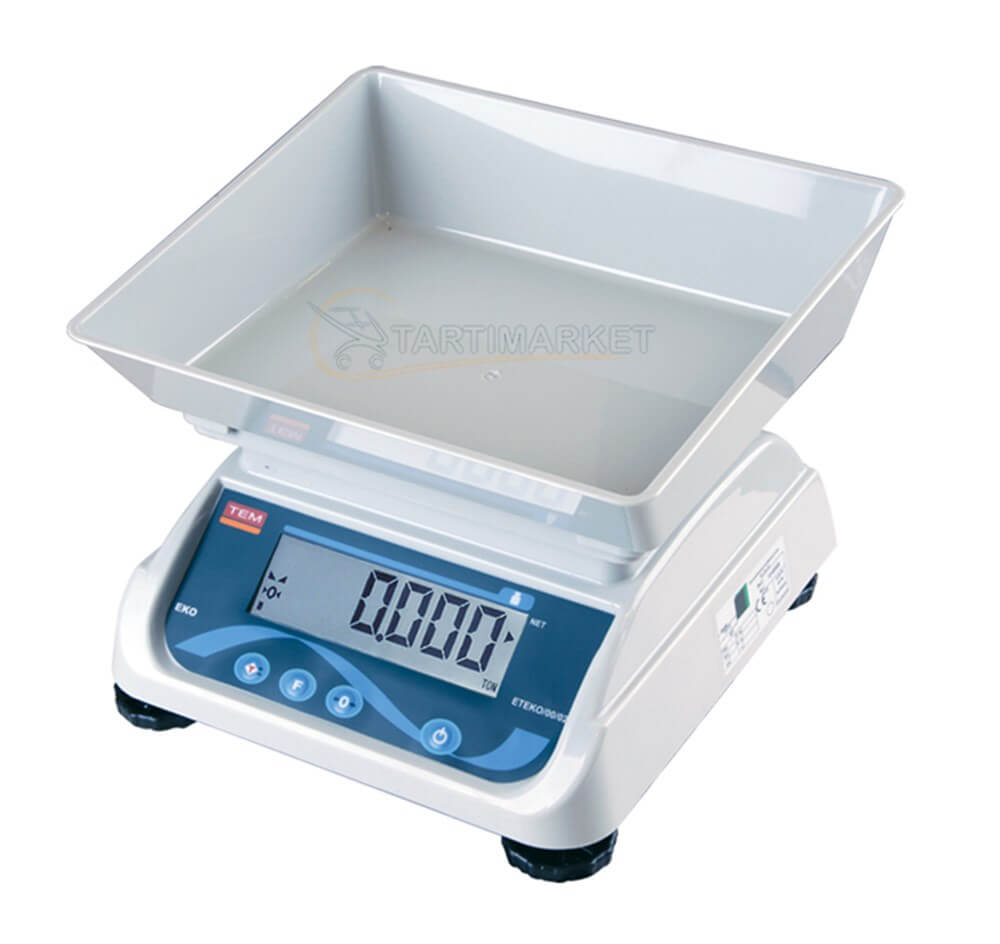 Tem EKO+(LCD) BAKANLIK ONAYLI ÇUKUR KEFELİ TARTIM TERAZİSİ