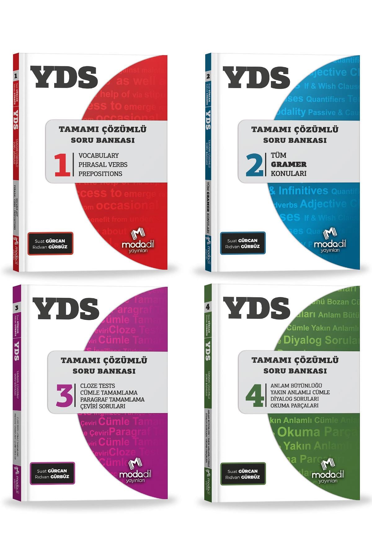 YDSYDS Tamamı Çözümlü Modüler Soru Bankası SetiMODADİL Yayınları