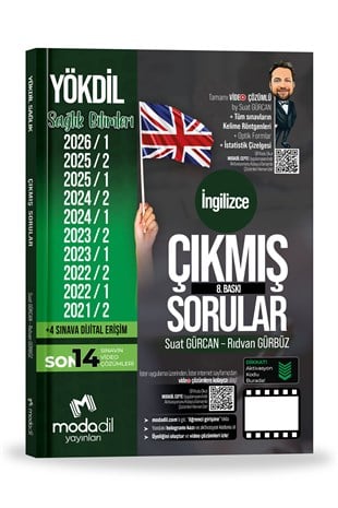 YÖKDİL SAĞLIKYÖKDİL Sağlık Çıkmış Sorular Tamamı Video ÇözümlüMODADİL Yayınları
