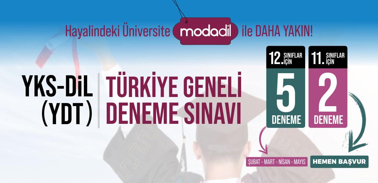 MODADİL TÜRKİYE GENELİ YKSDİL (YDT) DENEME SINAVLARI