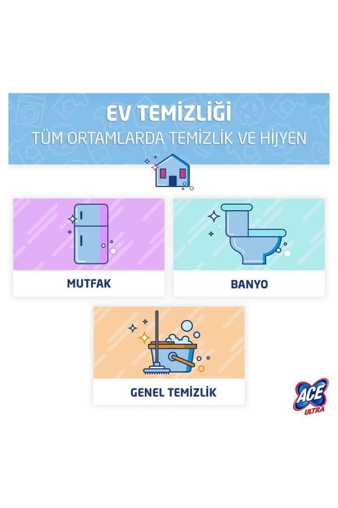 ACE Ultra Pro Formula Çamaşır Suyu Sprey 700 ml X3 Yüzey Temizleyici