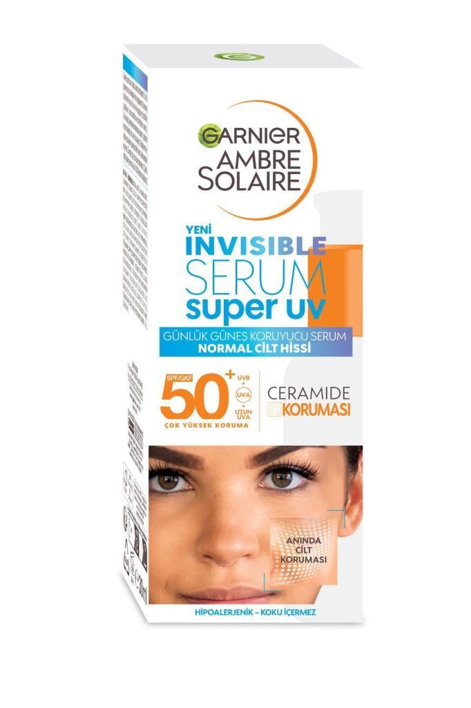 Ambre Solaire Invisible SPF50 Süper Uv Günlük Güneş Koruyucu Serum 30 ml
