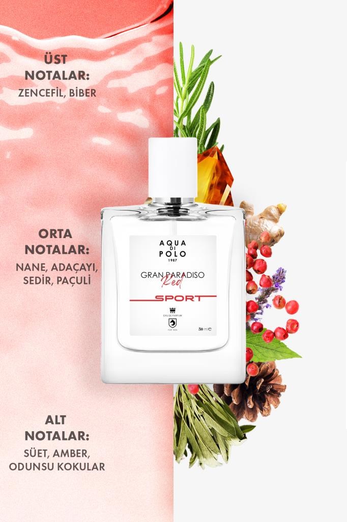 Aqua Di Polo 1987 Gran Paradiso Red Sport EDP 50 ml Erkek Parfüm