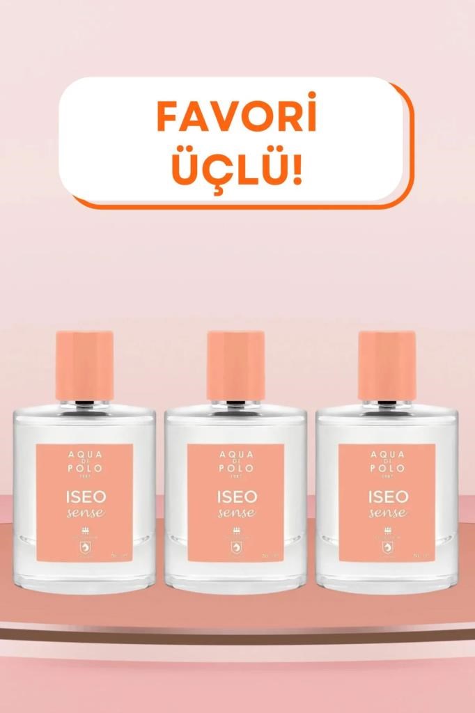 Aqua Di Polo 1987 Iseo Sense EDP Kadın Parfüm Seti 50ml 3 Adet | Meyveli, Çiçeksi | Nar, Manolya, Şakayık, Amber, Misk