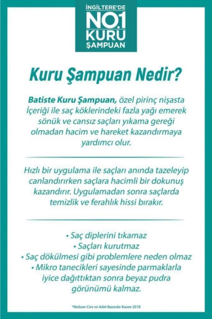 Batiste Original Classic Fresh Kuru Şampuan 200 ml 