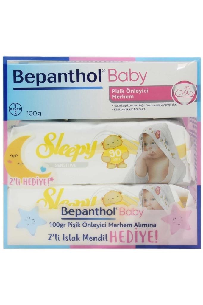 Bepanthol Baby Pişik Önleyici Krem 100 gr + 2'li Islak Mendil Hediye Set