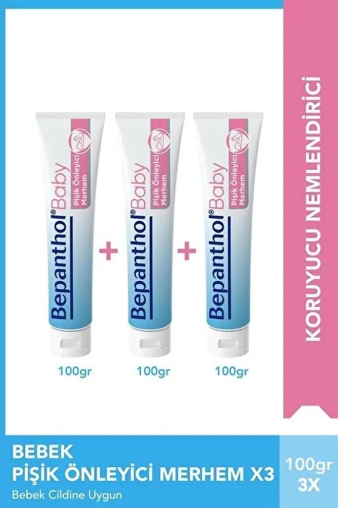 Bepanthol Baby Pişik Önleyici Merhem 100 G x 3 Adet