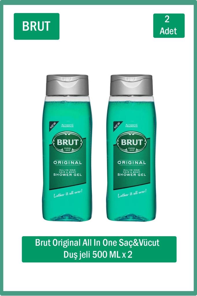 Brut Original Hair&Body Shower Gel 500 ml x 2 adet Duş Jeli 