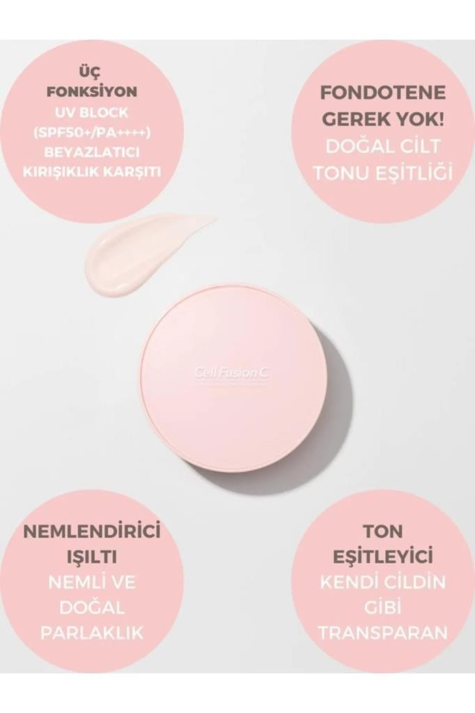 Cell Fusion C Toning Sun Cushion SPF50+ 13 gr Renkli Güneş Koruyucu