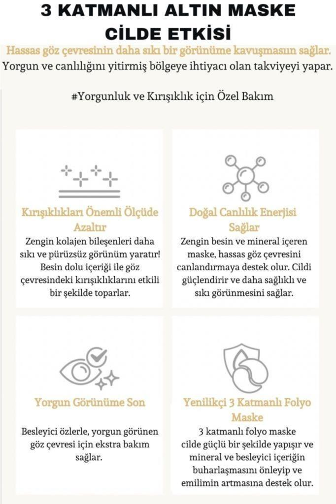 Dermal Gold Flash Foil Göz Maskesi 4 Gr