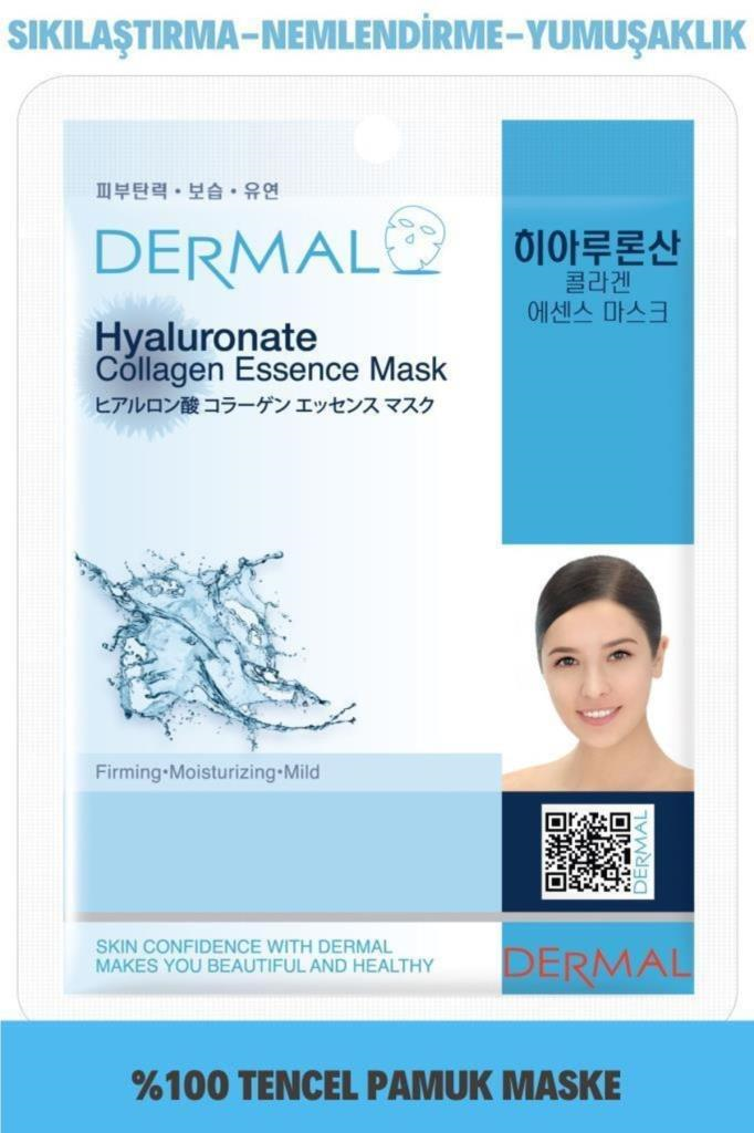 Dermal Sıkılaştırıcı, Nemlendirici, Yumuşatıcı Hiyalüronik Asit Kolajen Maske 23 Gr