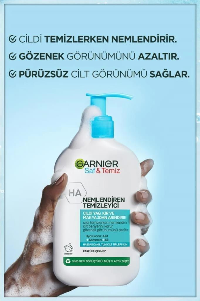 Garnier Saf & Temiz Nemlendiren Yüz Temizleme Jeli 250 ml