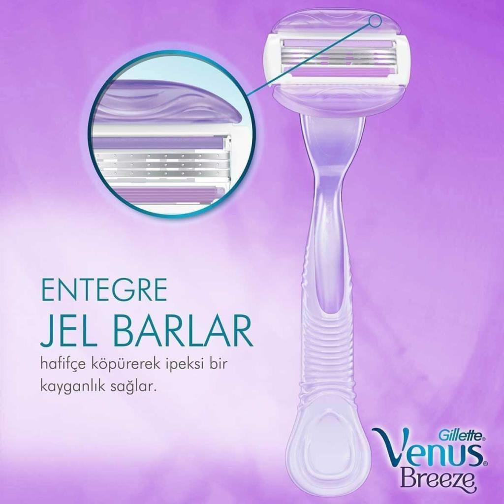 Gillette Venus Comfort Glide Breeze Kadın Tıraş Makinesi+Yedek Başlık
