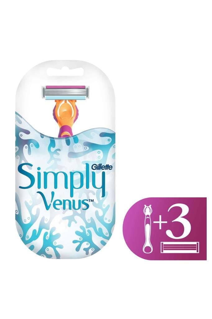 Gillette Venus Simply Tıraş Makinesi 3 Yedek Tıraş Bıçağı