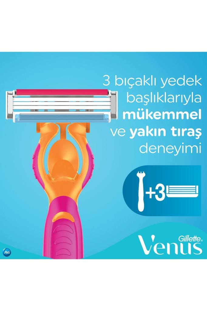 Gillette Venus Simply Tıraş Makinesi 3 Yedek Tıraş Bıçağı