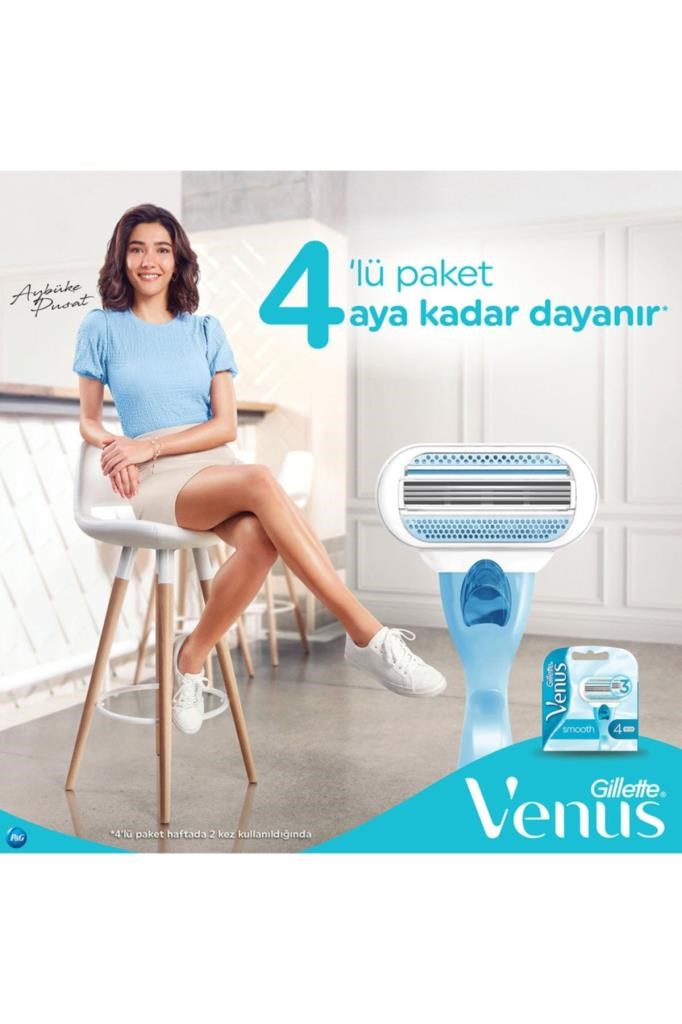 Gillette Venus Yedek Kadın Tıraş Bıçağı 4lü