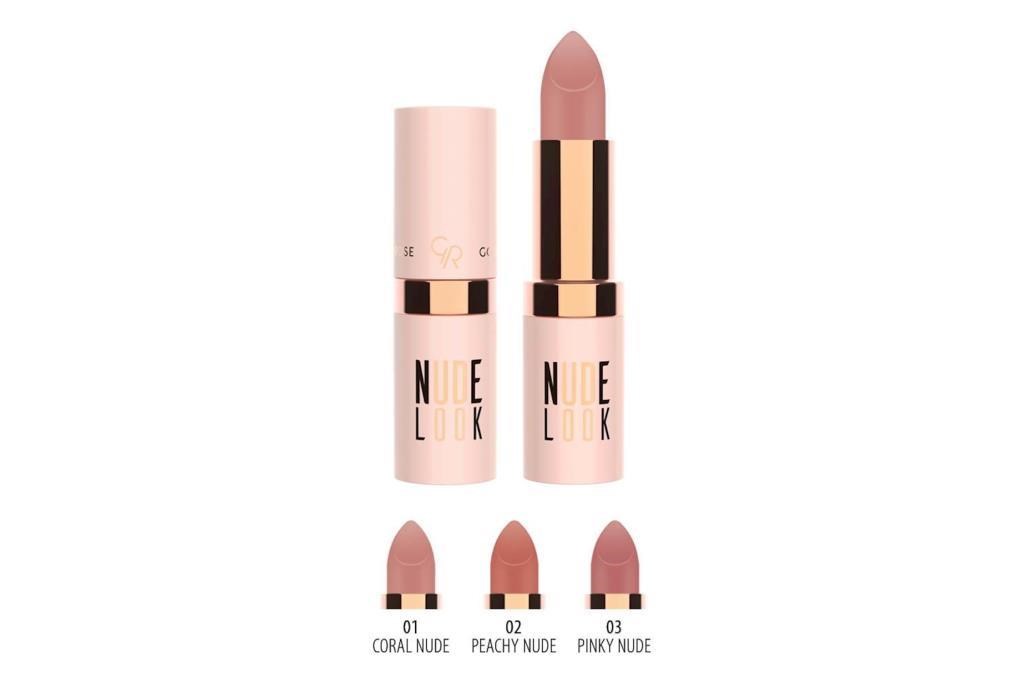 Golden Rose Nude Look Matte Lipstick 02 Peachy Nude Ruj