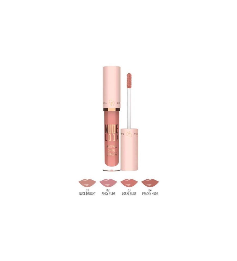 Golden Rose Nude Look Natural Shine Lipgloss 01 Nude Delight Ruj