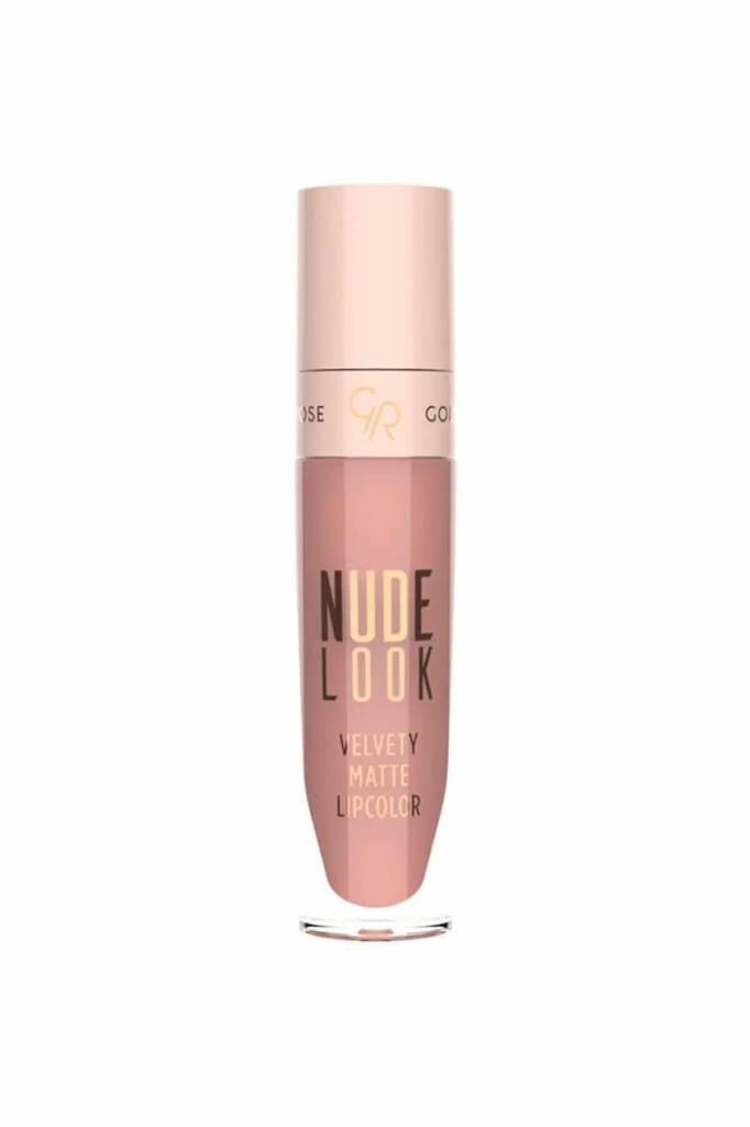 Golden Rose Nude Look Velvety Matte Lipcolour 3 Rosy Nude Ruj