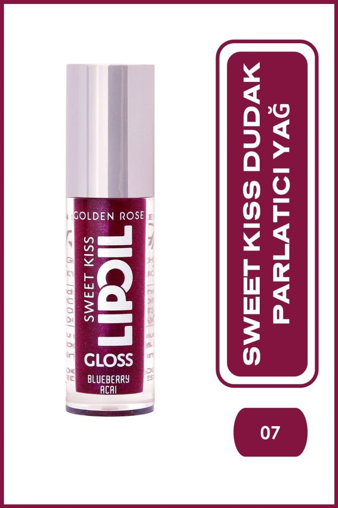 Golden Rose Sweet Kiss Lip Oil Gloss 07 Blueberry Acai Dudak Parlatıcısı