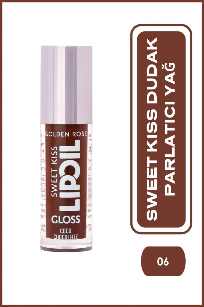 Golden Rose Sweet Kiss Lip Oil Gloss 06 Coco Chocolate Dudak Parlatıcısı