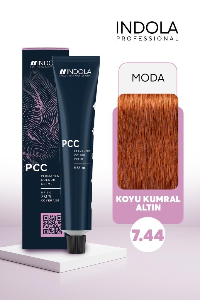 Indola PCC 7.44 Kumral Yoğun Bakır 60 ml Saç Boyası